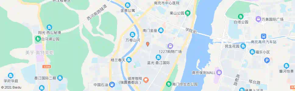 南充三步街_公交站地图_南充公交_妙搜公交查询2025