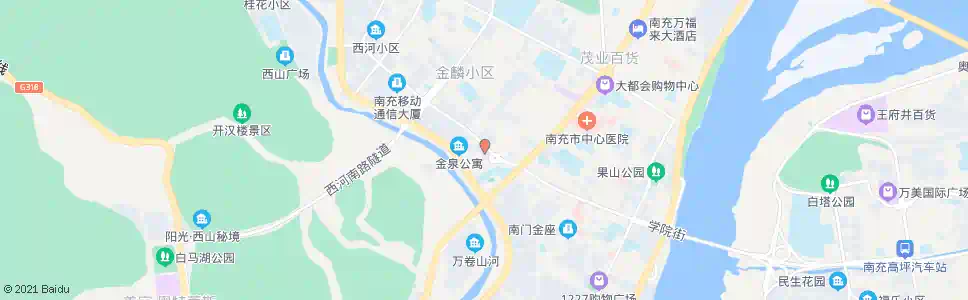 南充川北医附院_公交站地图_南充公交_妙搜公交查询2025