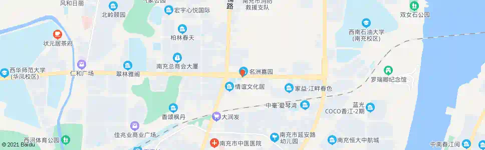 南充石油西路_公交站地图_南充公交_妙搜公交查询2025