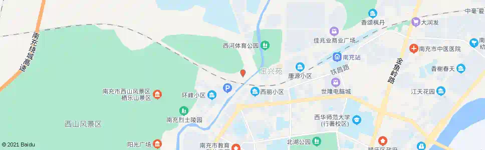 南充栖乐灵园_公交站地图_南充公交_妙搜公交查询2025