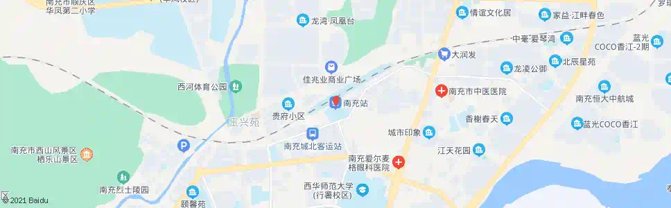 南充火车客站_公交站地图_南充公交_妙搜公交查询2025