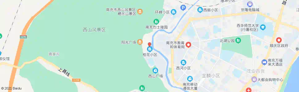南充张家溪_公交站地图_南充公交_妙搜公交查询2025