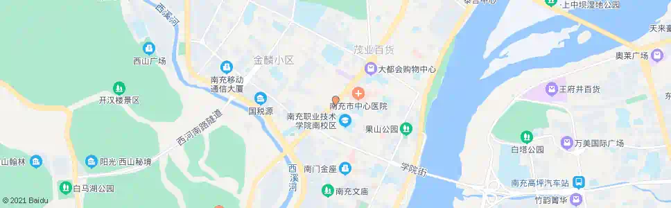 南充小西街_公交站地图_南充公交_妙搜公交查询2025