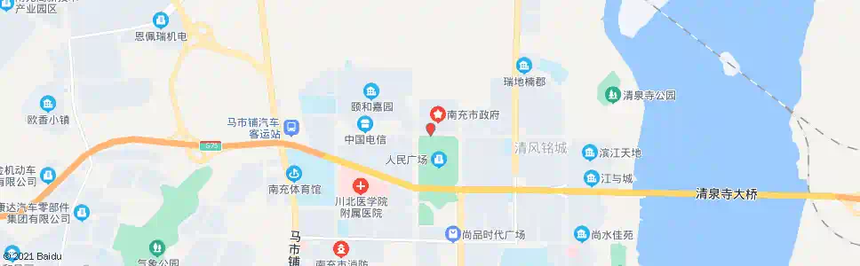 南充万年西路口_公交站地图_南充公交_妙搜公交查询2025