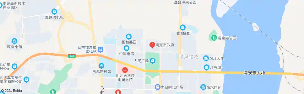 南充市政府新区_公交站地图_南充公交_妙搜公交查询2025