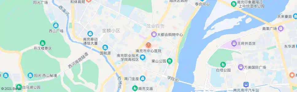 南充中心医院_公交站地图_南充公交_妙搜公交查询2025