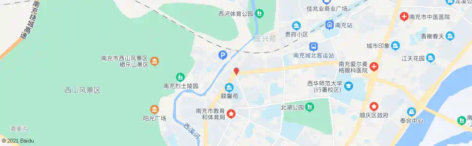 南充驻春花园_公交站地图_南充公交_妙搜公交查询2025