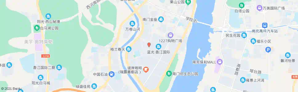 南充南门北街_公交站地图_南充公交_妙搜公交查询2025