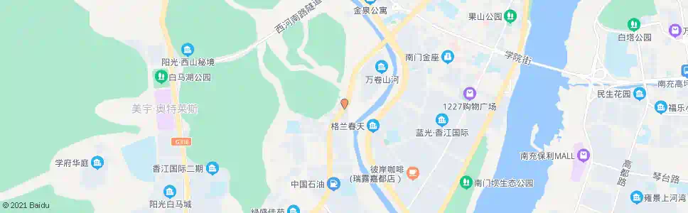 南充万卷楼景区_公交站地图_南充公交_妙搜公交查询2025