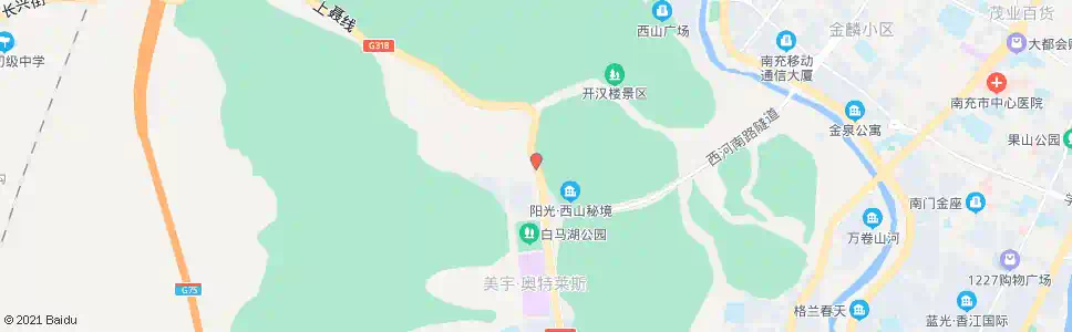 南充白马庙_公交站地图_南充公交_妙搜公交查询2025