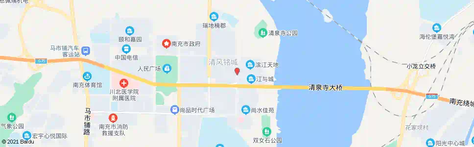 南充清泉寺北路_公交站地图_南充公交_妙搜公交查询2025