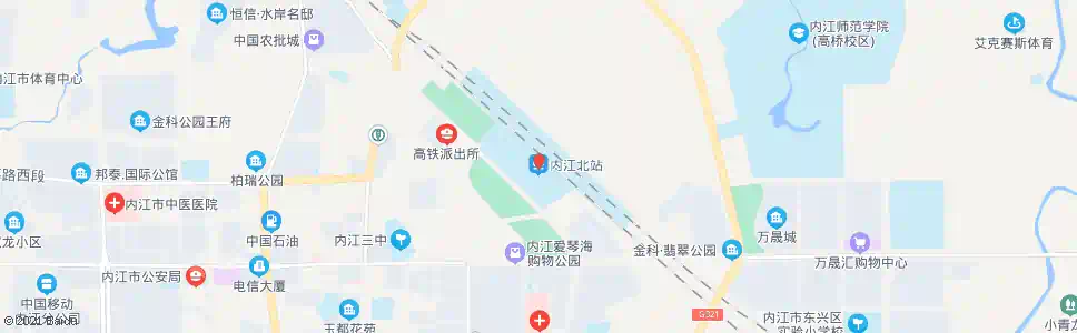 内江北街_公交站地图_内江公交_妙搜公交查询2025