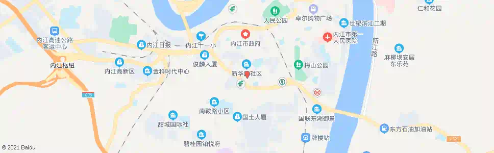 内江新华路口_公交站地图_内江公交_妙搜公交查询2025