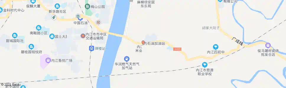 内江大冲粮库_公交站地图_内江公交_妙搜公交查询2025