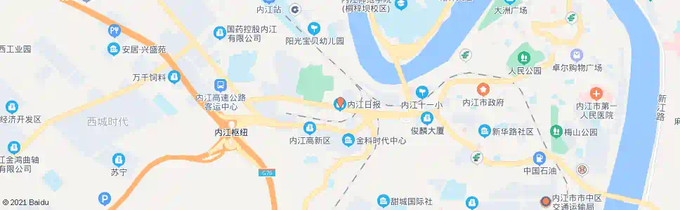 内江内江日报社_公交站地图_内江公交_妙搜公交查询2025