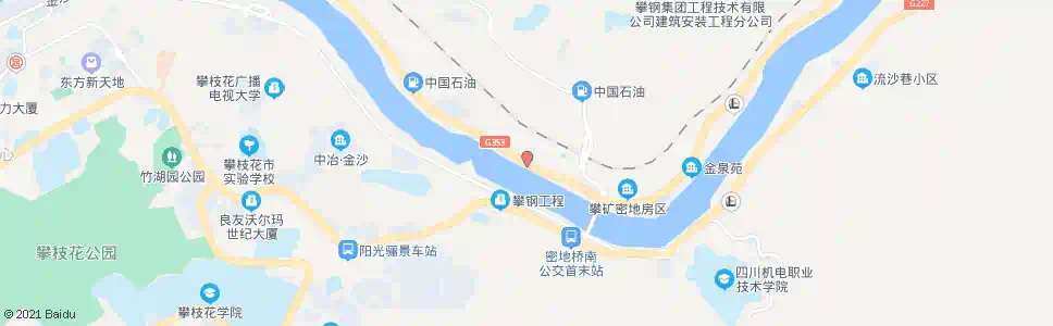 攀枝花水厂_公交站地图_攀枝花公交_妙搜公交查询2025