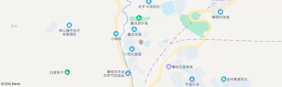 攀枝花五十一_公交站地图_攀枝花公交_妙搜公交查询2025