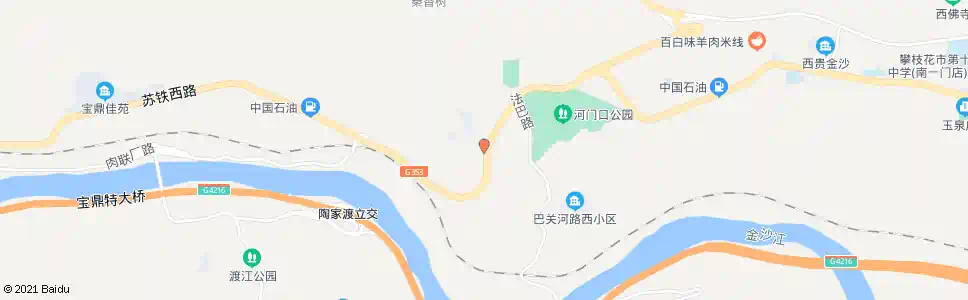 攀枝花河门口_公交站地图_攀枝花公交_妙搜公交查询2025