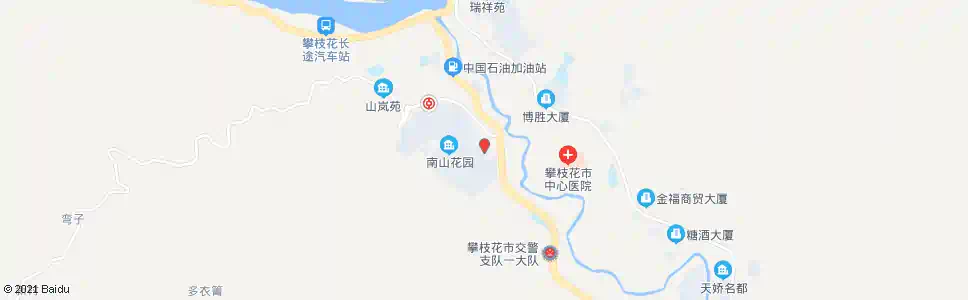 攀枝花南山宾馆_公交站地图_攀枝花公交_妙搜公交查询2025
