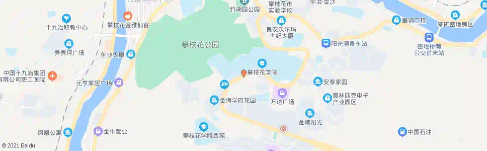 攀枝花攀枝花学院_公交站地图_攀枝花公交_妙搜公交查询2025