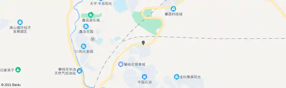攀枝花老黑地_公交站地图_攀枝花公交_妙搜公交查询2025