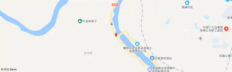 攀枝花荷花池大桥南_公交站地图_攀枝花公交_妙搜公交查询2025