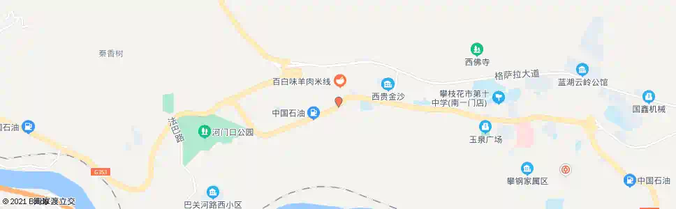 攀枝花河石坝_公交站地图_攀枝花公交_妙搜公交查询2025