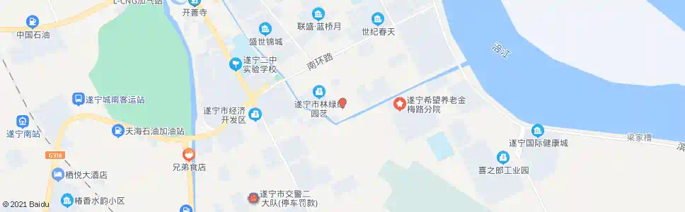 遂宁尹家花园_公交站地图_遂宁公交_妙搜公交查询2025