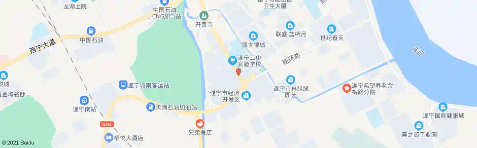 遂宁二中新校区_公交站地图_遂宁公交_妙搜公交查询2025