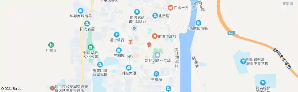遂宁银行口_公交站地图_遂宁公交_妙搜公交查询2025