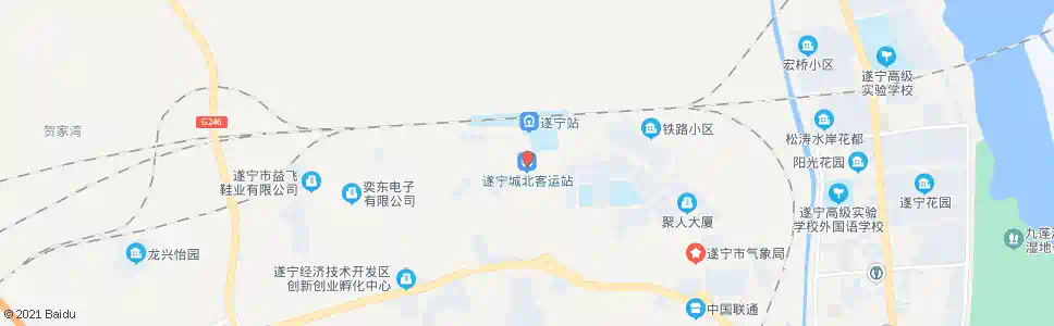 遂宁城北车站_公交站地图_遂宁公交_妙搜公交查询2025