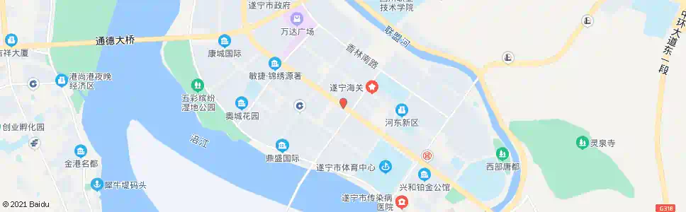 遂宁市法院招呼站_公交站地图_遂宁公交_妙搜公交查询2025