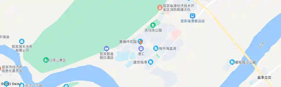 宜宾黄桷坪花园_公交站地图_宜宾公交_妙搜公交查询2025