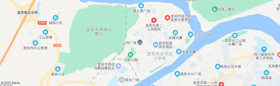 宜宾人民路广场站_公交站地图_宜宾公交_妙搜公交查询2025