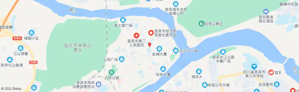 宜宾中山街_公交站地图_宜宾公交_妙搜公交查询2025