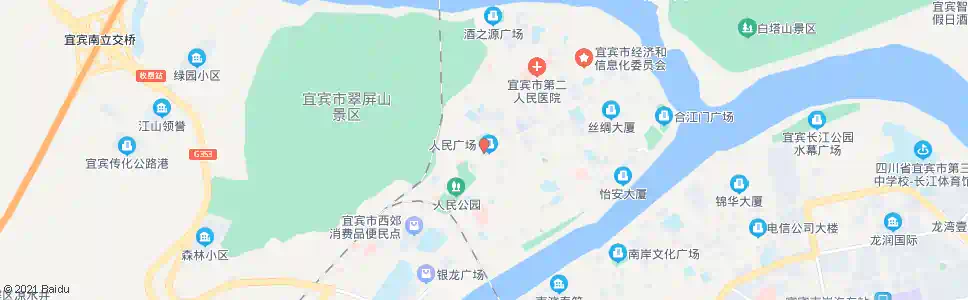 宜宾人民广场_公交站地图_宜宾公交_妙搜公交查询2025