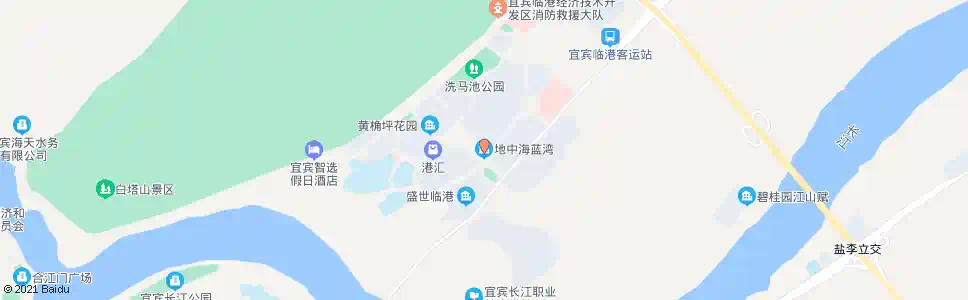 宜宾地中海蓝湾_公交站地图_宜宾公交_妙搜公交查询2025