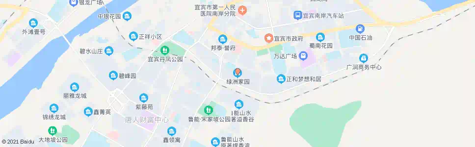 宜宾绿州家园_公交站地图_宜宾公交_妙搜公交查询2025