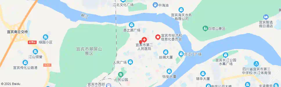 宜宾二医院_公交站地图_宜宾公交_妙搜公交查询2025