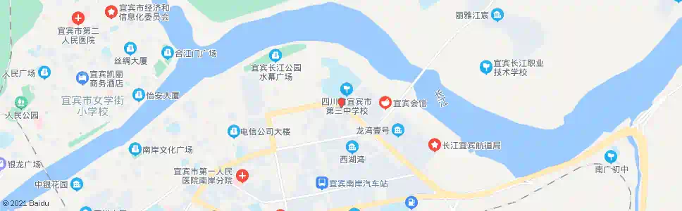 宜宾三中_公交站地图_宜宾公交_妙搜公交查询2025