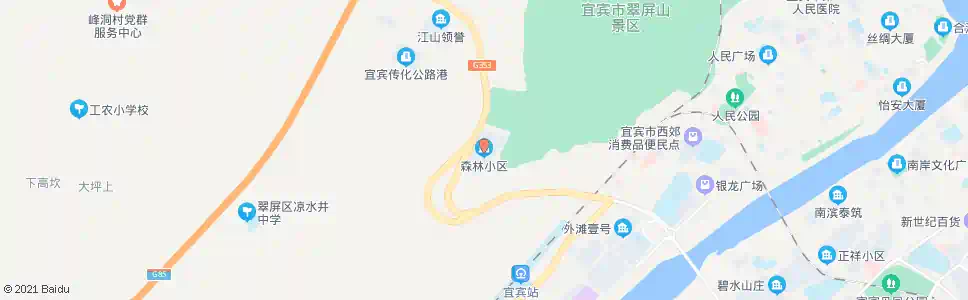 宜宾森林小区_公交站地图_宜宾公交_妙搜公交查询2025
