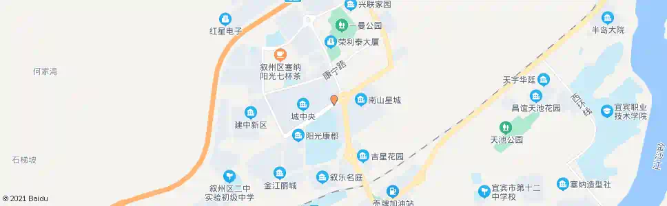 宜宾城中央_公交站地图_宜宾公交_妙搜公交查询2025