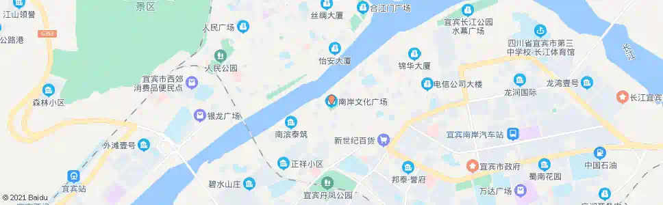 宜宾南岸文化广场_公交站地图_宜宾公交_妙搜公交查询2025
