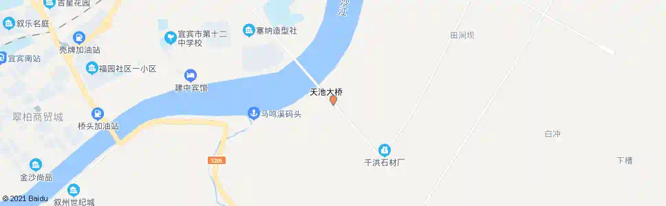 宜宾天池大桥站_公交站地图_宜宾公交_妙搜公交查询2025