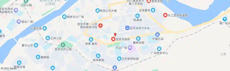 宜宾市政府招待所_公交站地图_宜宾公交_妙搜公交查询2025