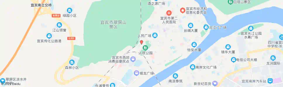 宜宾翠屏山_公交站地图_宜宾公交_妙搜公交查询2025