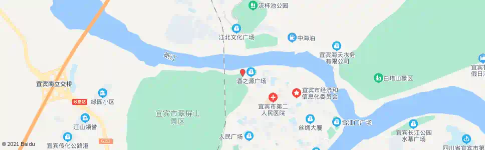 宜宾岷江桥头_公交站地图_宜宾公交_妙搜公交查询2025
