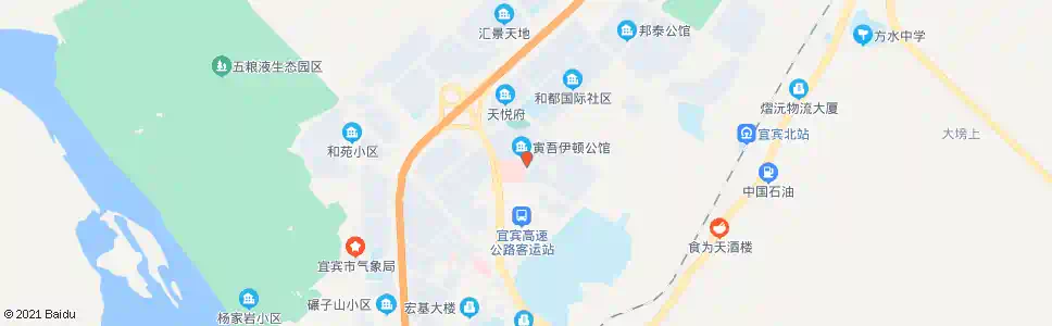 宜宾第二中医院_公交站地图_宜宾公交_妙搜公交查询2025