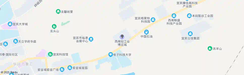 宜宾轻工博览城西_公交站地图_宜宾公交_妙搜公交查询2025