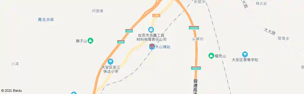 自贡大山铺_公交站地图_自贡公交_妙搜公交查询2025